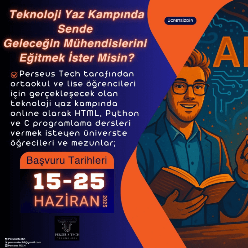 Teknoloji Yaz Kampında Eğitmen Olmak İster Misin?