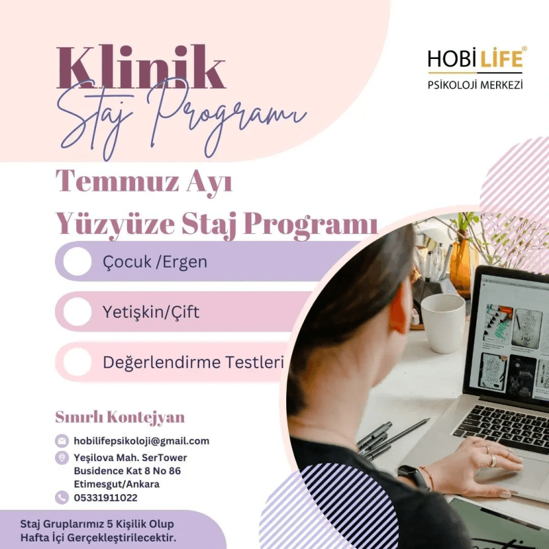 Hobi Life Psikoloji Merkezi-Staj Programı