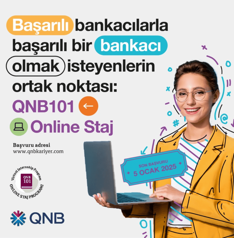 QNB 101 Online Staj Programı Başlıyor!