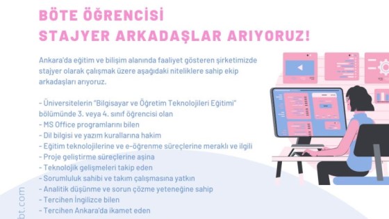 MOTTO Eğitim Bilişim - BÖTE Öğrencisi Stajyer