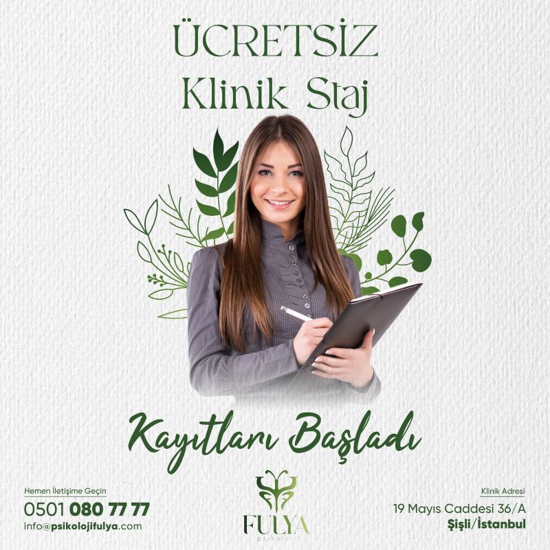 Fulya Psikoloji Ücretsiz Klinik Staj Programı