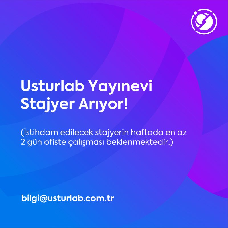 Usturlab Yayınevi Stajyer Arıyor!