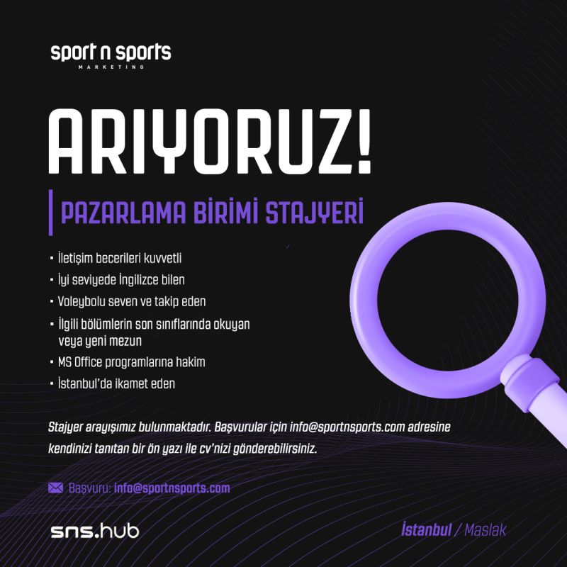 Sportnsports - Pazarlama Birimi Stajyeri