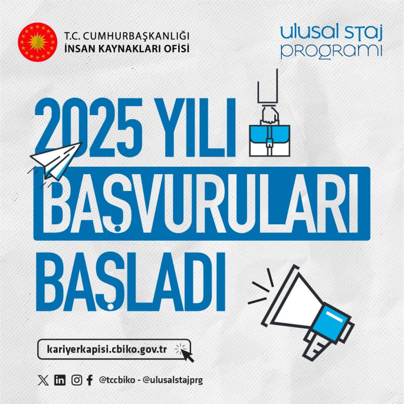 Ulusal Staj Programı 2025 Yılı Başvuruları Başladı