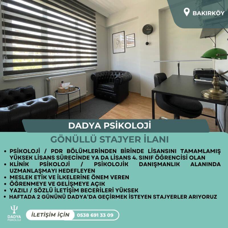 Dadya Psikoloji-Gönüllü Stajyer İlanı