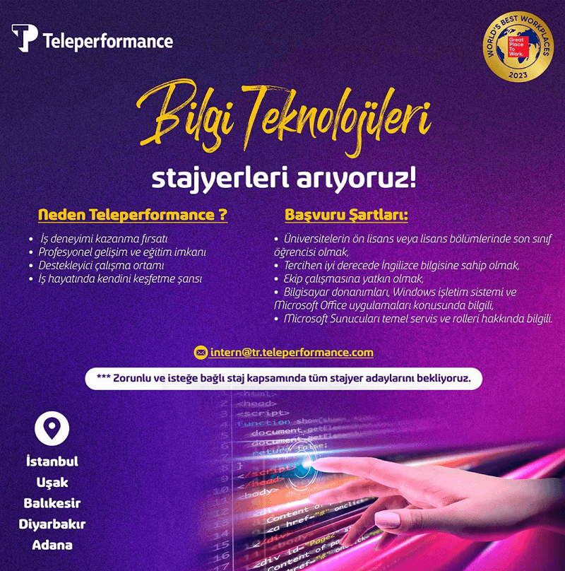 Teleperformance-Bilgi Teknolojileri Stajyeri