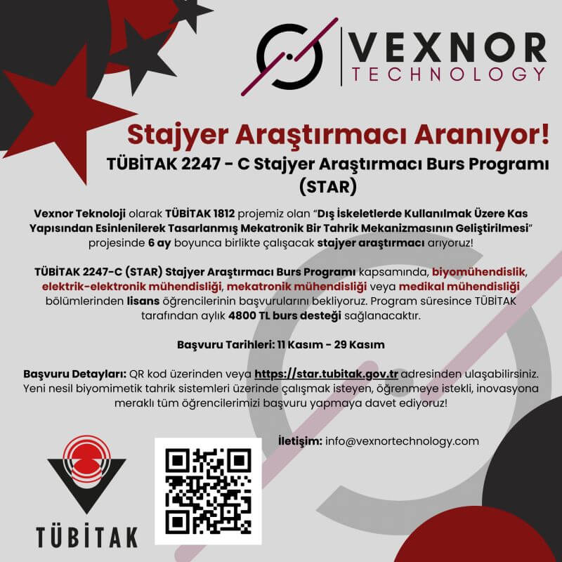  Vexnor Teknoloji-Stajyer Araştırmacı