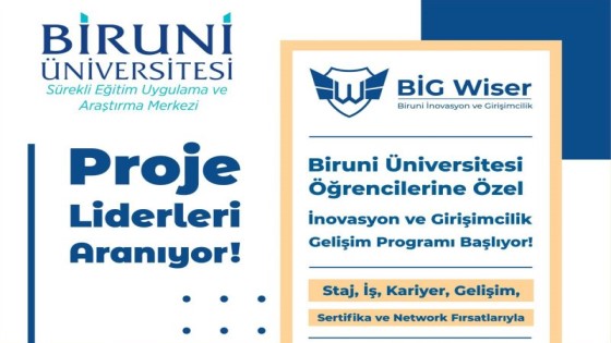 BİG Wiser Proje Liderleri Aranıyor