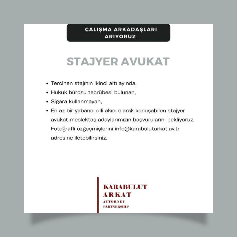 Karabulut&Arkat Avukatlık Ortaklığı-Stajyer Avukat