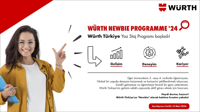 Würth Türkiye Üniversite Yaz Staj Programı 