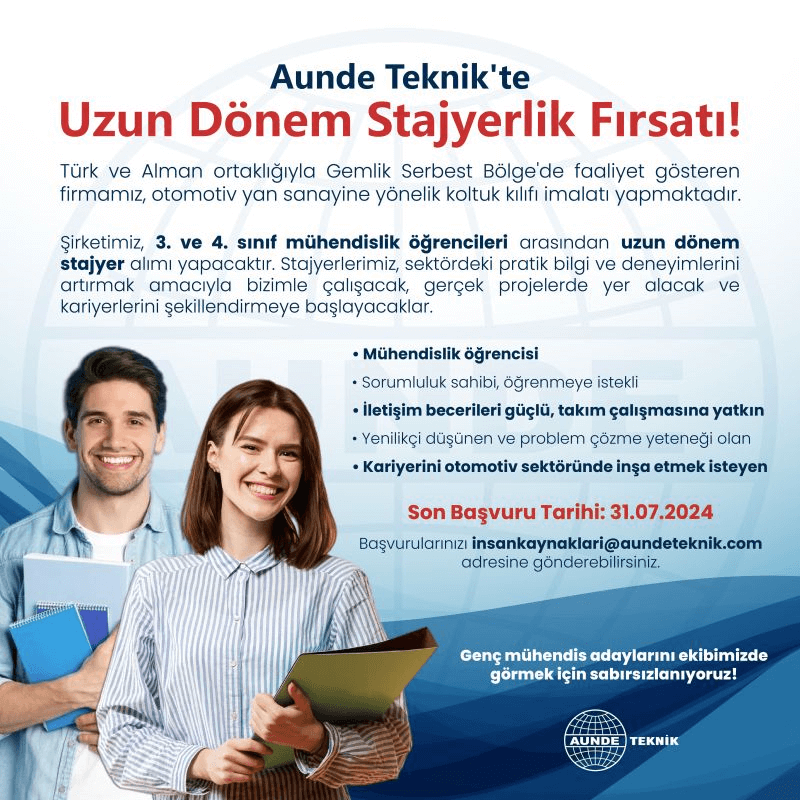 Uzun Dönem Stajyer İlanı