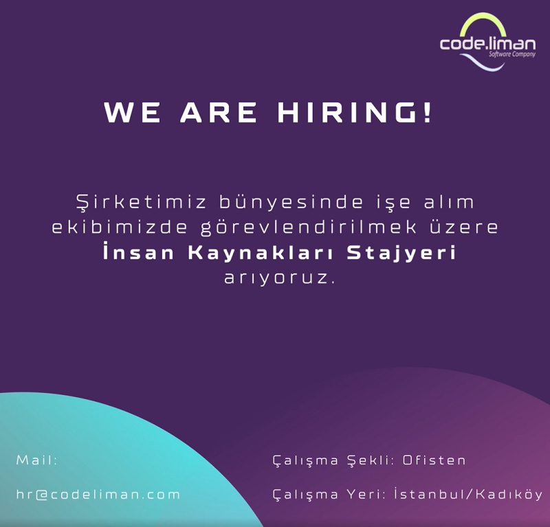 CODELİMAN BİLGİ TEKNOLOJİLERİ VE DANIŞMANLIK-İnsan Kaynakları Stajyeri 