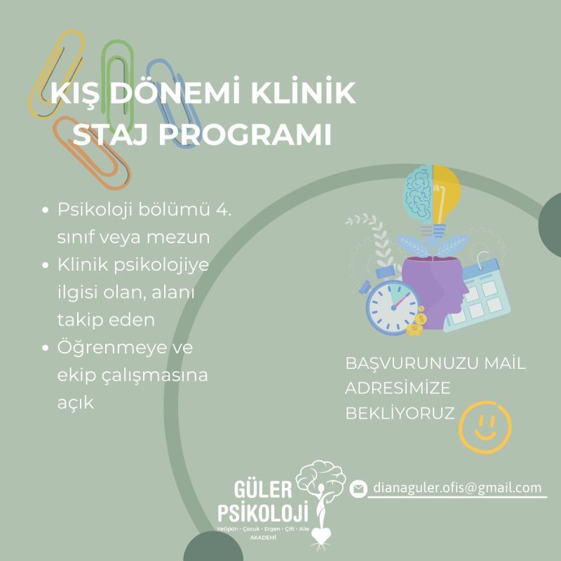 Güler Psikoloji - Kış Dönemi Klinik Staj Programı