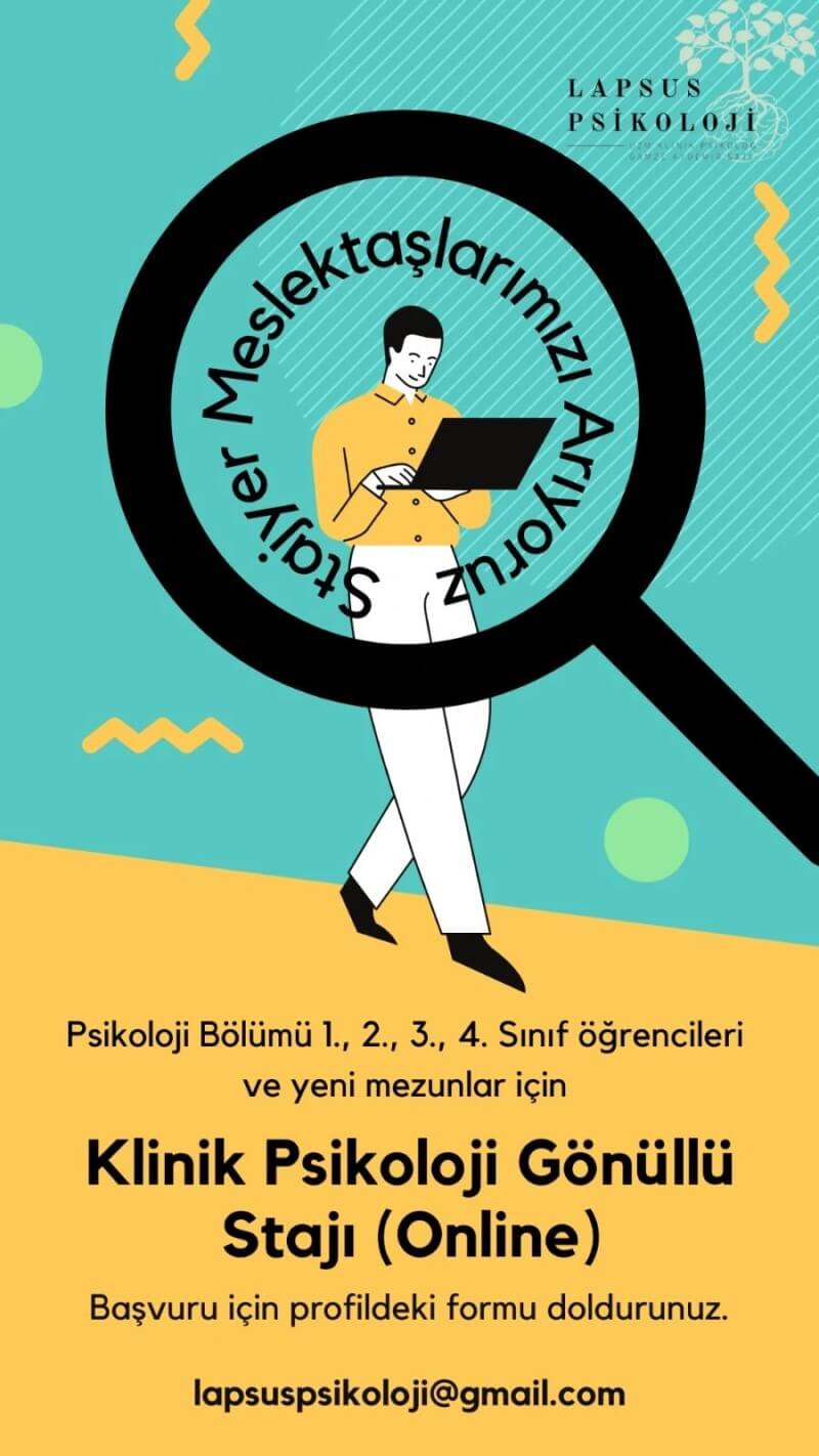 Lapsus Psikoloji-Klinik Psikoloji Gönüllü Stajı(Online)