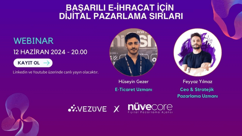 Vezüve&Nüve Core Webinar-Başarılı E-İhracat İçin Dijital Pazarlama