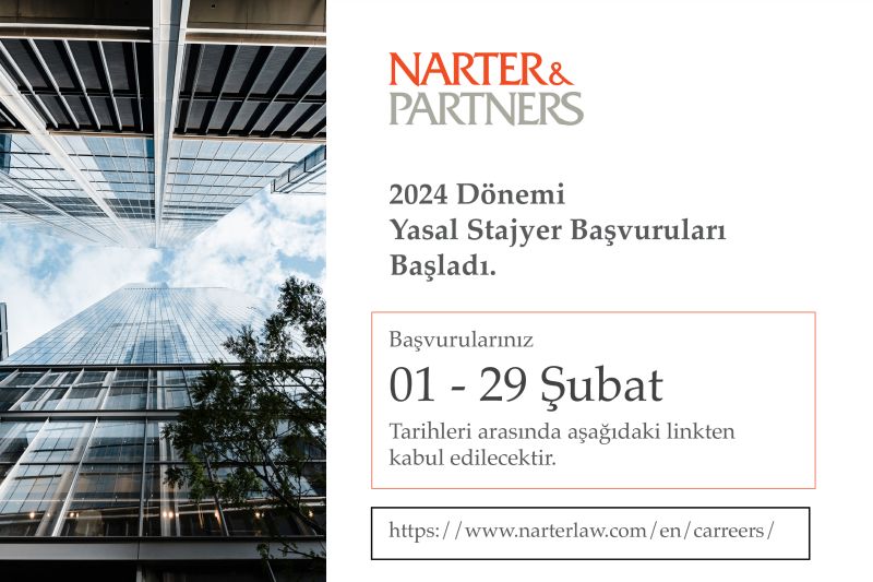 Narter & Partners - 2024 Dönemi Yasal Stajyer İlanı