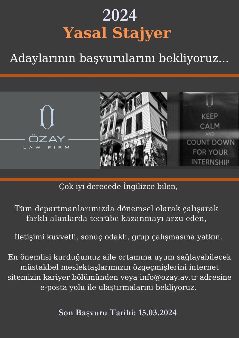 Özay Law Firm - Yasal Stajyer