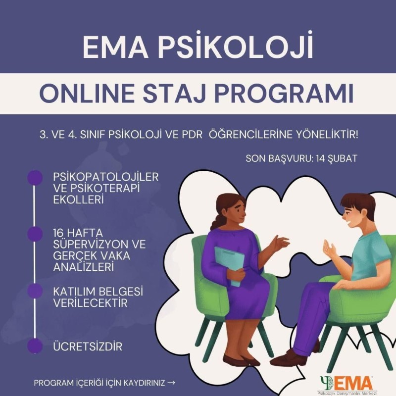 Ema Psikoloji - Online Staj Programı