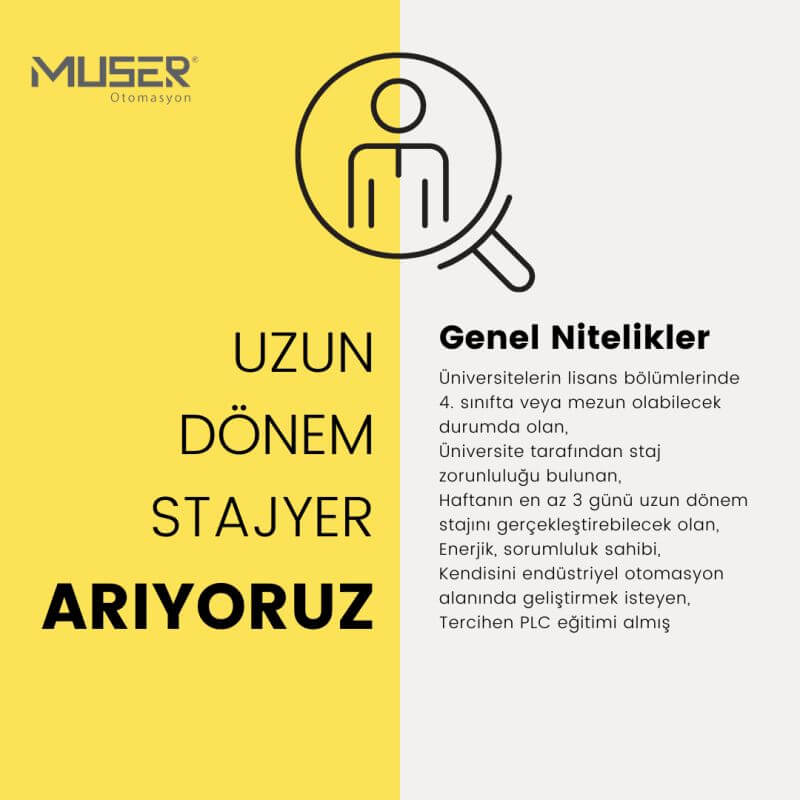  MUSER OTOMASYON-Stajyer İlanı