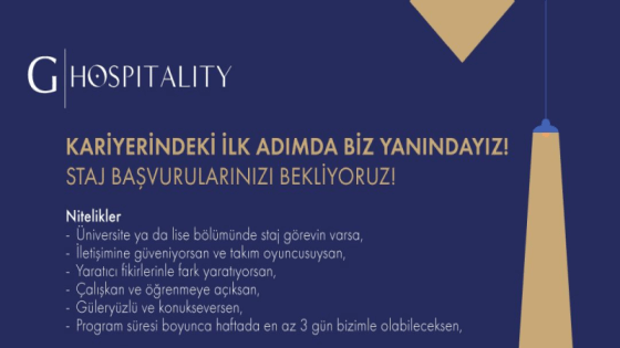 HR G-Hospitality Mar Yapı Grup Otelleri-Stajyer İlanı