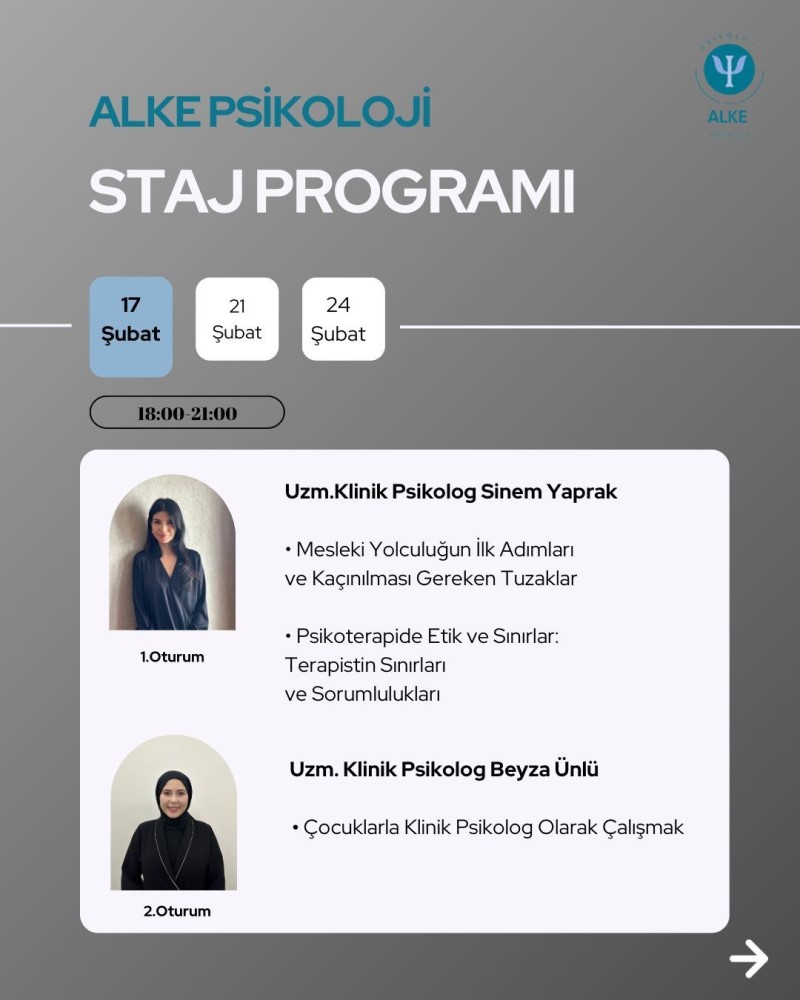 Alke Psikoloji Staj Programı