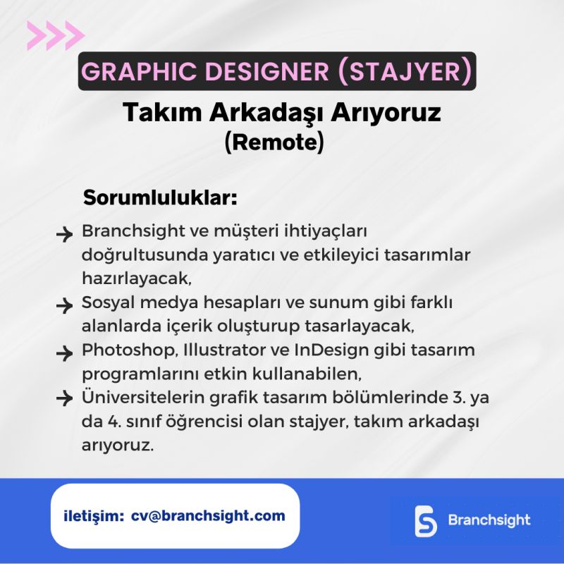 Branchsight - Stajyer Graphic Designer