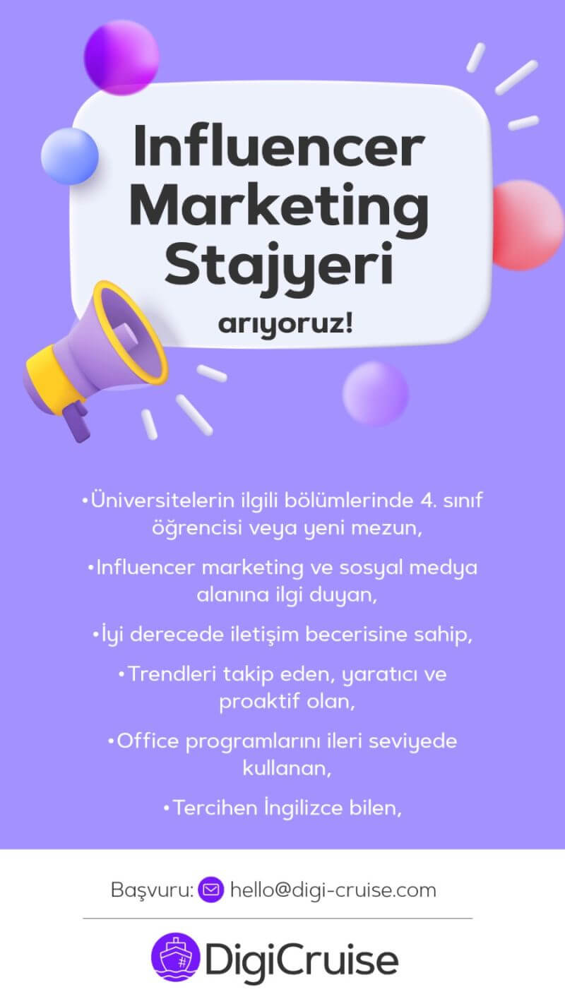 DigiCruise-Influencer Marketing Stajyeri