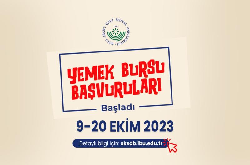 BAİBÜ Yemek Bursu Başvuruları