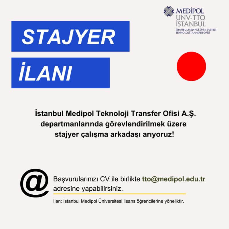 Medipol Üniversitesi Teknoloji Transfer Ofisi-Stajyer İlanı