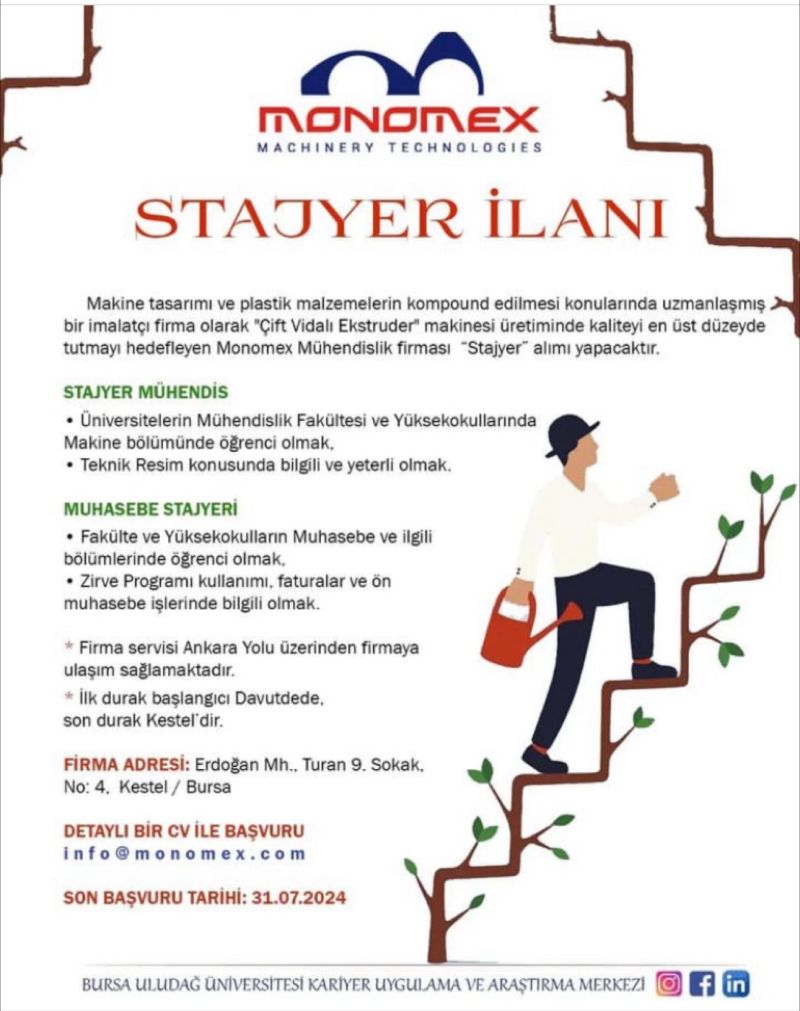 Monomex-Stajyer İlanı