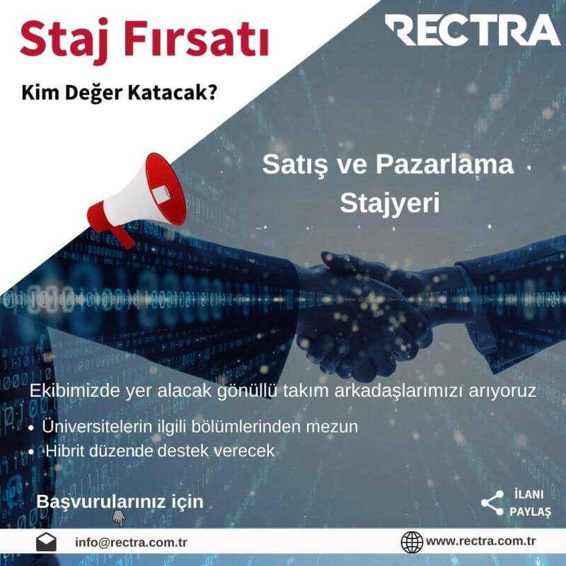 RECTRA Eğitim ve Danışmanlık-Satış ve Pazarlama Stajyeri