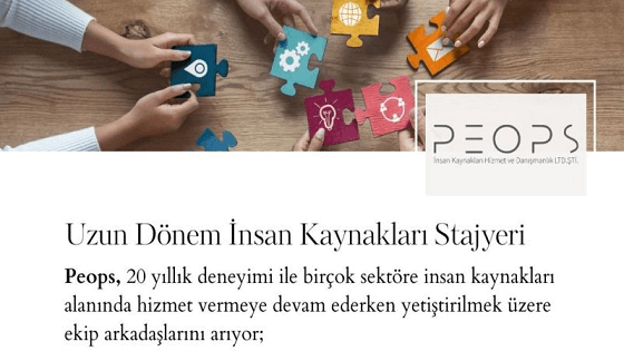 Peops İnsan Kaynakları-Uzun Dönem İnsan Kaynakları Stajyeri 