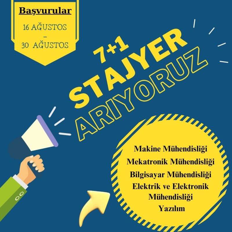 Karabük Teknokent 7+1 Stajyer Alımı
