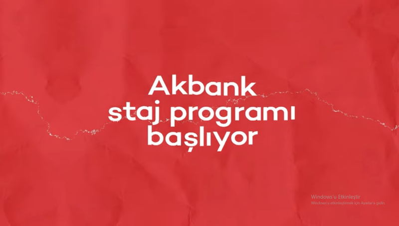 Akbank Yaz Stajı