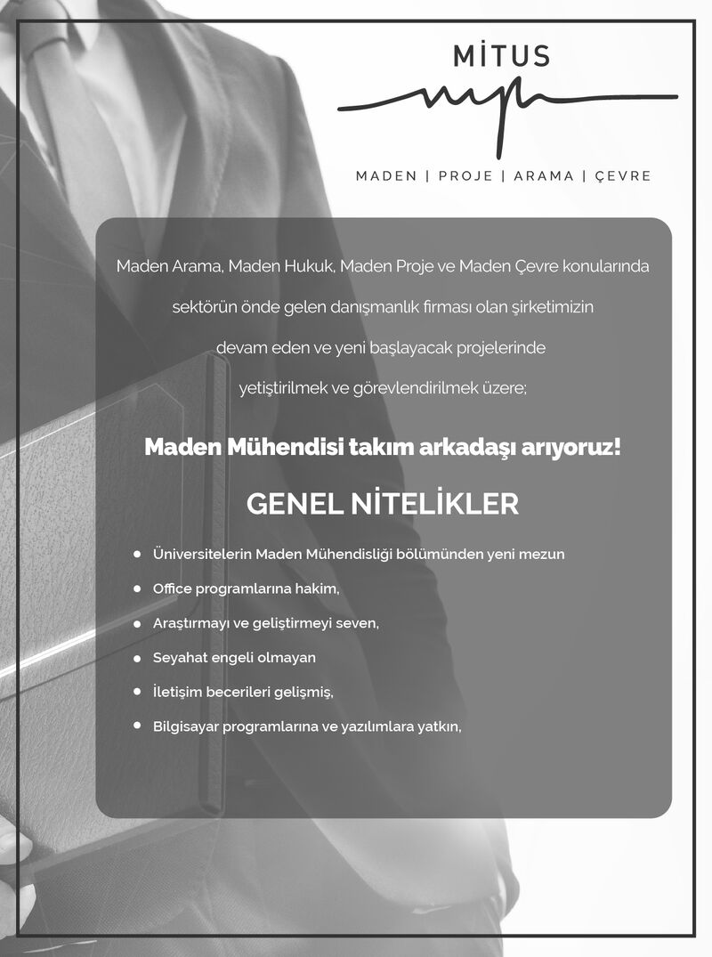 Mitus-Yeni Mezun Maden Mühendisi İş ilanı