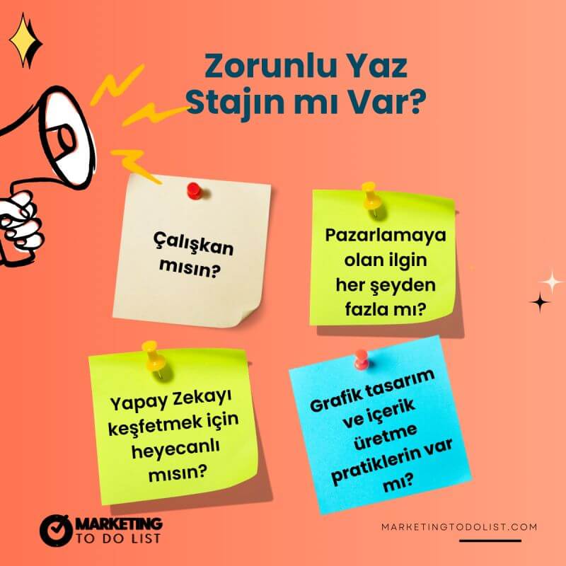 Marketing To Do List-Pazarlama Stajyeri