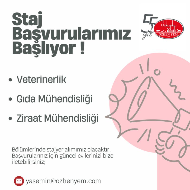 Özhen Yem-Staj İlanı