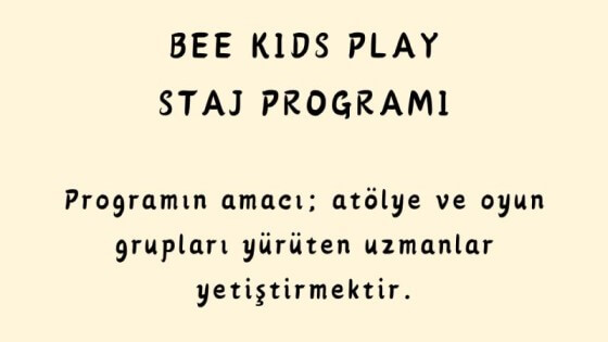 BEE KIDS PLAY Staj Programı