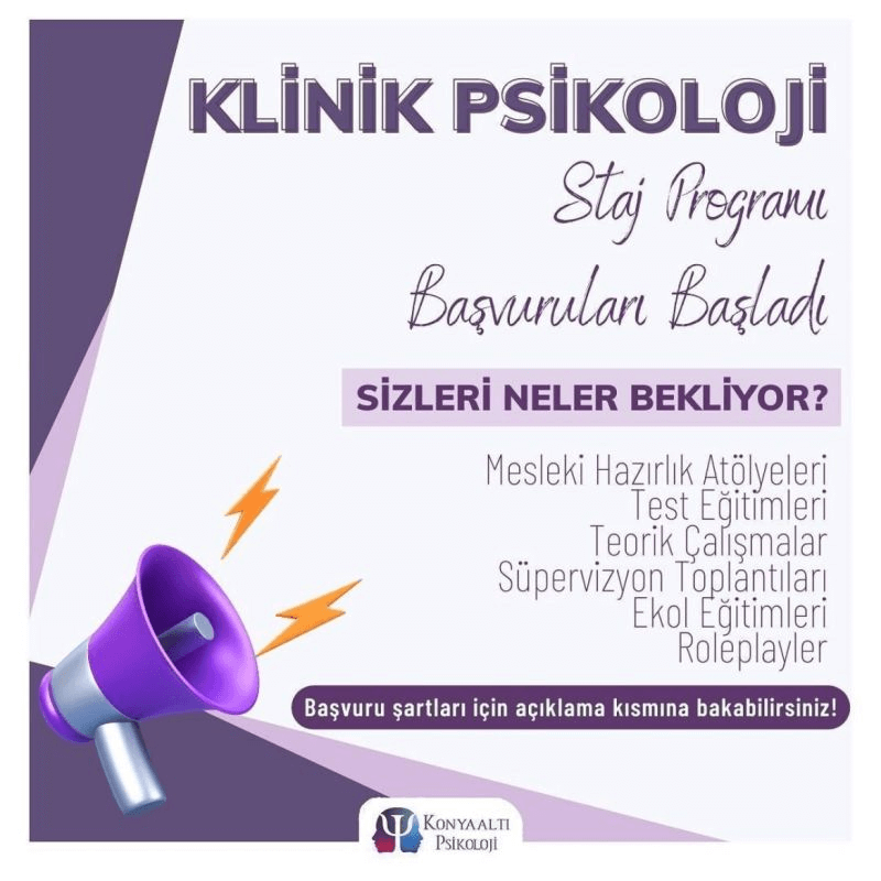 Klinik Psikoloji Staj Programı Başvuruları Başladı