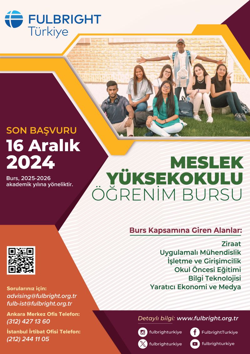 FULBRIGHT-Meslek Yüksekokulu Öğrenim Bursu