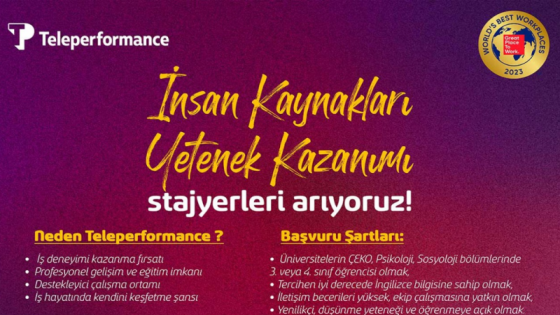 Teleperformence-İnsan Kaynakları Yetenek Kazanımı Stajyeri