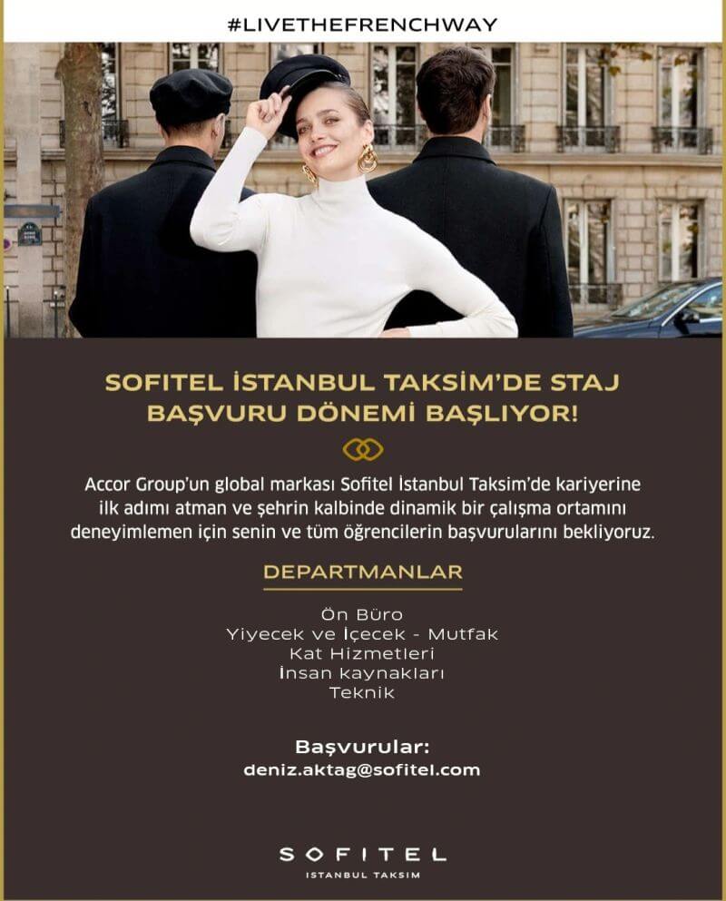 Sofitel İstanbul Taksim-Staj İlanı