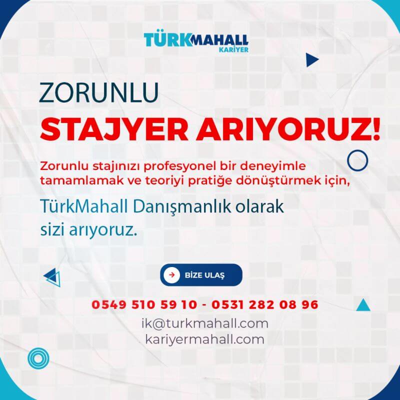 TürkMahall Kariyer-Zorunlu Stajyer İlanı