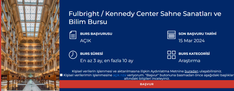 Fulbright / Kennedy Center Sahne Sanatları ve Bilim Bursu