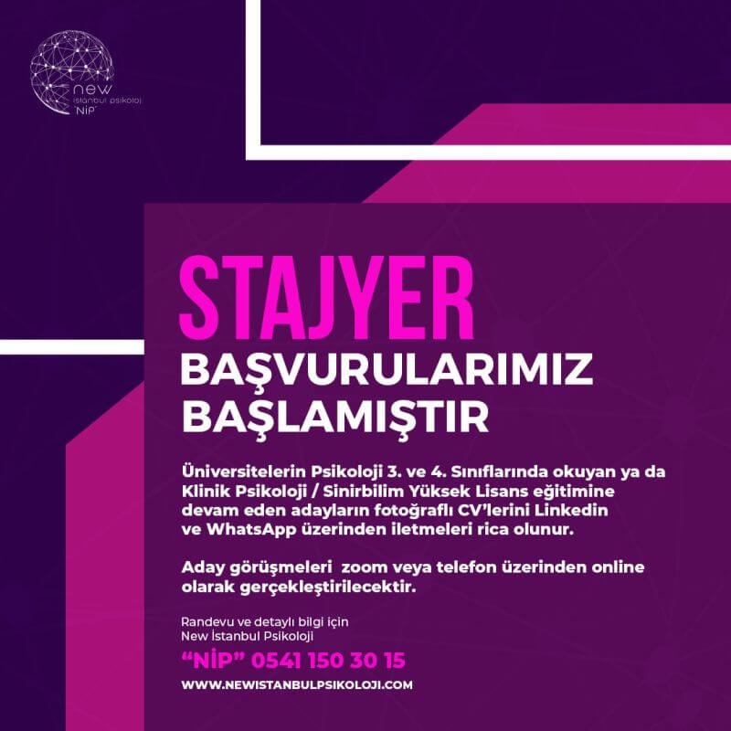 New İstanbul Psikoloji NiP-Stajyer İlanı