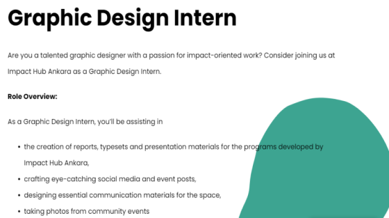 Impact Hub Ankara - Graphic Design Intern