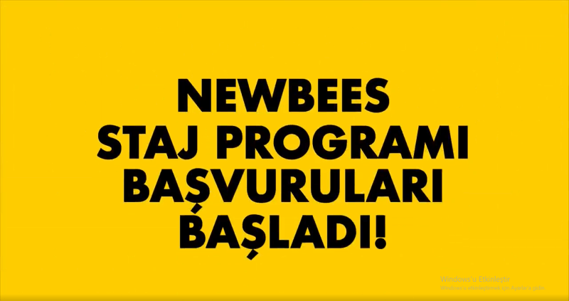 Newbees Staj Programı başvuruları başladı